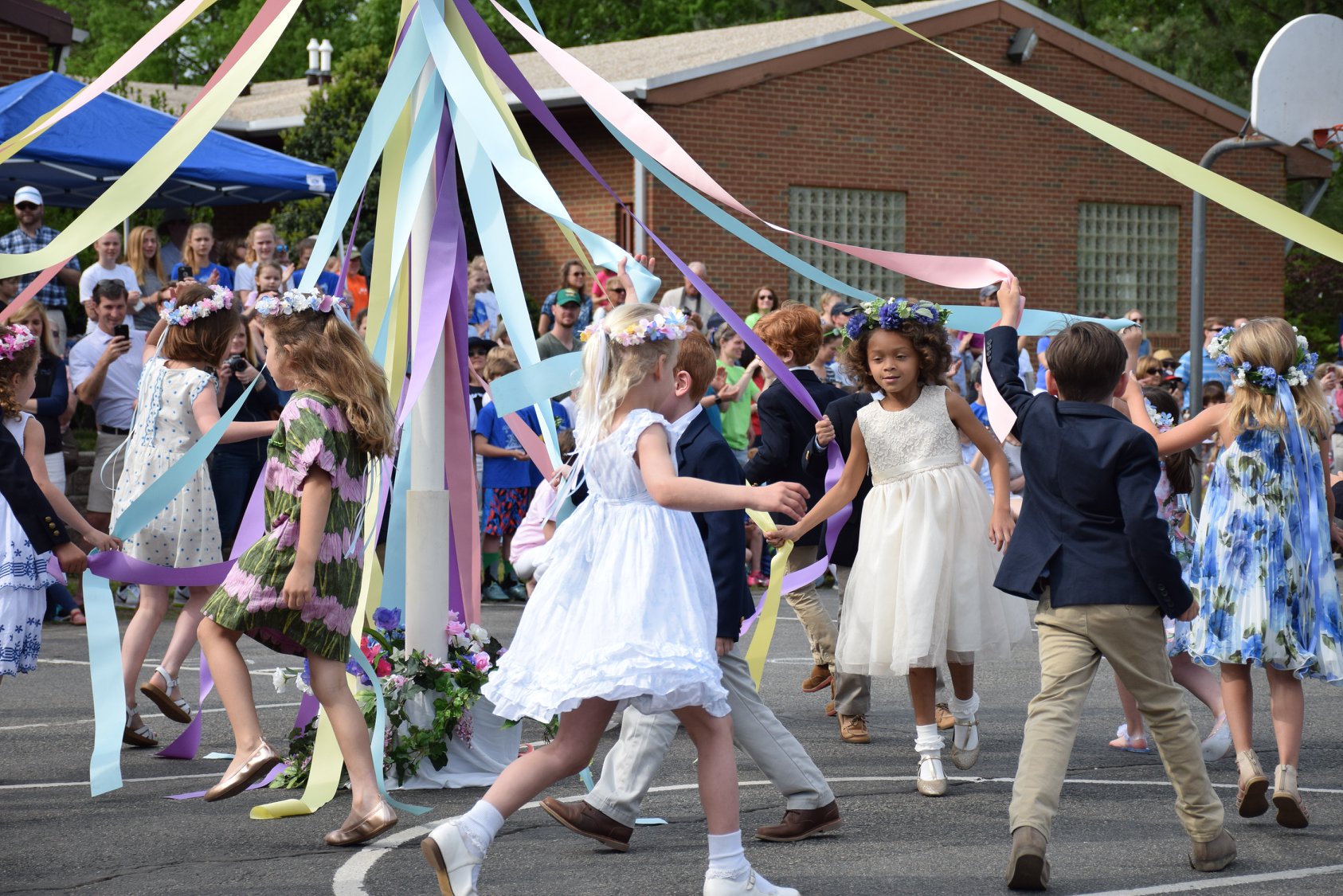 the kindergarten"s maypole dance is   longstanding tradition at